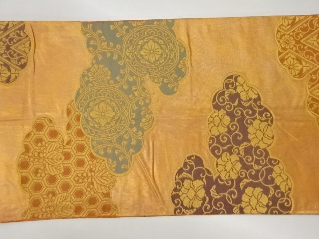 6856833: JAPANESE KIMONO / VINTAGE FUKURO OBI / WOVEN RHOMBUS